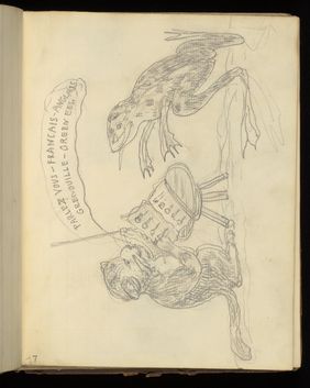 Emily M. Madden's cat Mouton. Drawings by Emily M. Madden, 1856-1859.