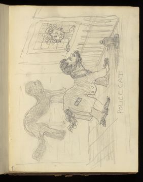 Emily M. Madden's cat Mouton. Drawings by Emily M. Madden, 1856-1859.