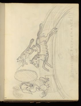 Emily M. Madden's cat Mouton. Drawings by Emily M. Madden, 1856-1859.