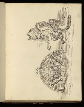 Emily M. Madden's cat Mouton. Drawings by Emily M. Madden, 1856-1859.