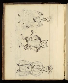 Emily M. Madden's cat Mouton. Drawings by Emily M. Madden, 1856-1859.
