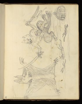 Emily M. Madden's cat Mouton. Drawings by Emily M. Madden, 1856-1859.