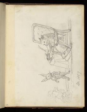 Emily M. Madden's cat Mouton. Drawings by Emily M. Madden, 1856-1859.