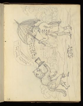 Emily M. Madden's cat Mouton. Drawings by Emily M. Madden, 1856-1859.