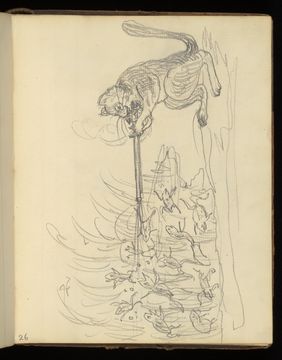 Emily M. Madden's cat Mouton. Drawings by Emily M. Madden, 1856-1859.