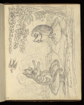 Emily M. Madden's cat Mouton. Drawings by Emily M. Madden, 1856-1859.