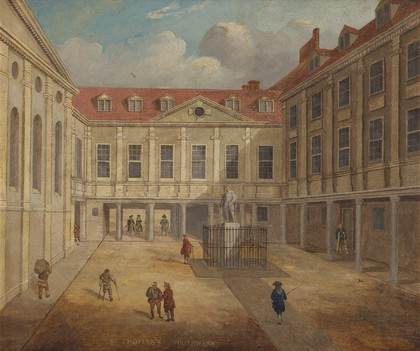 Saint Thomas's Hospital, Southwark. Oil painting.