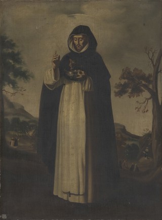 Saint Luis Beltrán. Oil painting after F. Zurbarán.