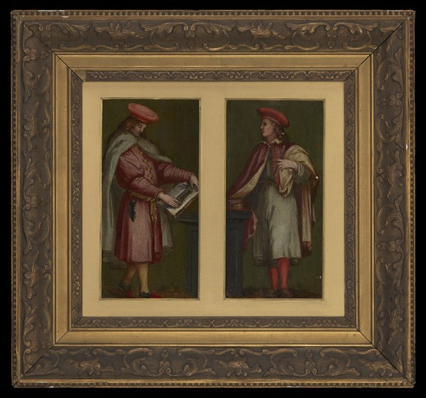 Saint Cosmas and Saint Damian. Oil paintings.