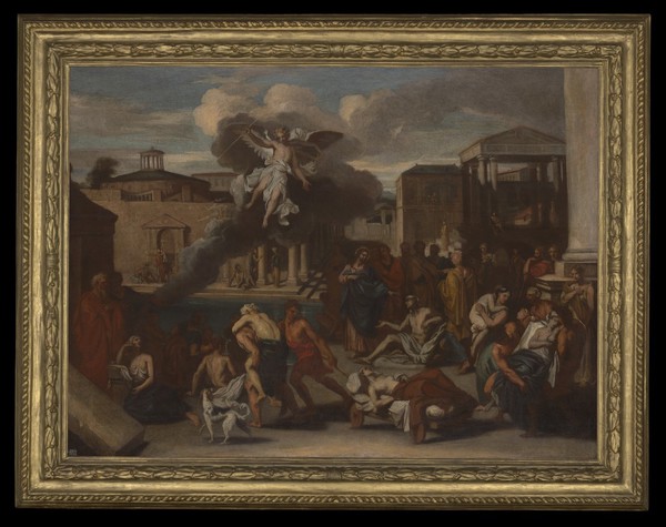 The pool of Bethesda. Oil painting by L. Chéron, ca. 1683.