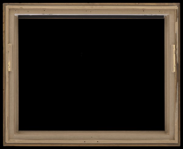 A woman in bed in a sick-room, attended by a physician, receiving the blessing of the Madonna del Parto. Oil painting by R. Pistoni, 1872.