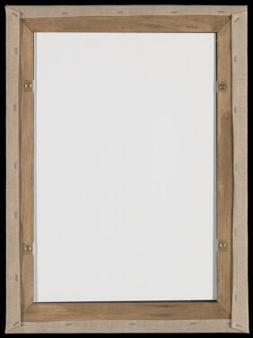 A builder falling from a platform in an apse, St Bruno (?) interceding with the Virgin and Child. Oil painting by an Italian painter, 18th or 19th century.