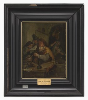 An alchemist. Oil painting after Jan Havicksz. Steen.