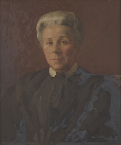 A woman, previously designated as Elizabeth Garrett Anderson or Isabel Thorne. Oil painting.