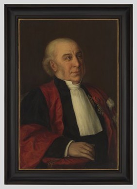 Joseph Bienaimé Caventou. Oil painting by Catherine Buisson, 1930, after Elisa Desrivières, 1870.