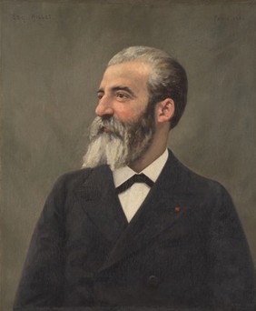 Ferdinand-Frédéric-Henri Moissan (1852-1907), inorganic chemist. Oil painting by Edgar-Adrien-Jean Aillet, 1934.
