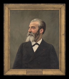 Ferdinand-Frédéric-Henri Moissan (1852-1907), inorganic chemist. Oil painting by Edgar-Adrien-Jean Aillet, 1934.