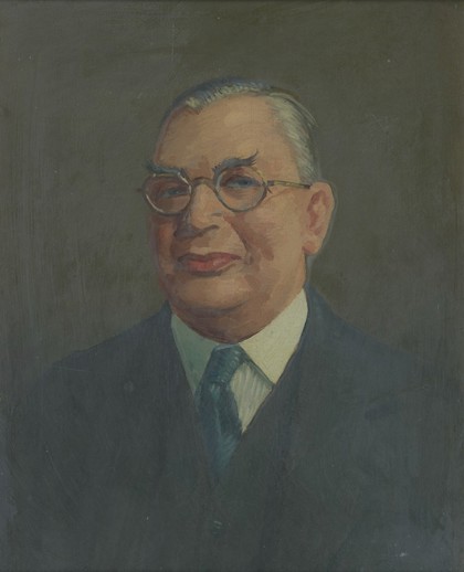 (Albert Edward) Mortimer Woolf (1884-1957), surgeon, sometime president of the Hunterian Society. Oil painting by John Woolf.