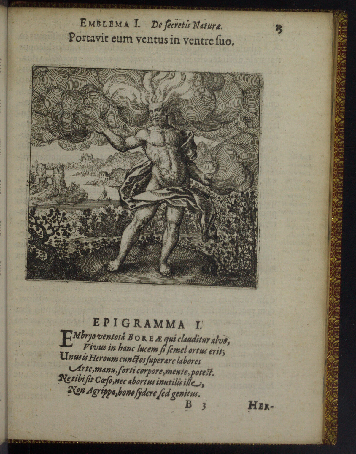 Emblema I · Portavit eum ventus in ventre suo (p. 13)