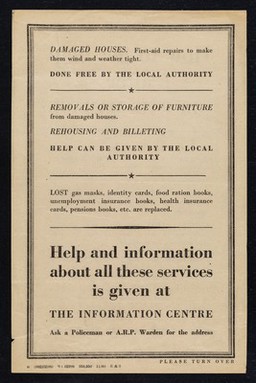 How to get help after air raid damage.