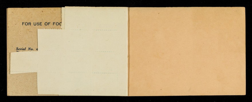 Demobilization ration book : soldier, sailor, or airman.