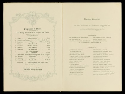 Reception and banquet by the Corporation of London at Guildhall on Friday the 10th May 1929 : the Rt. Hon. Sir J.E. Kynaston Studd ...