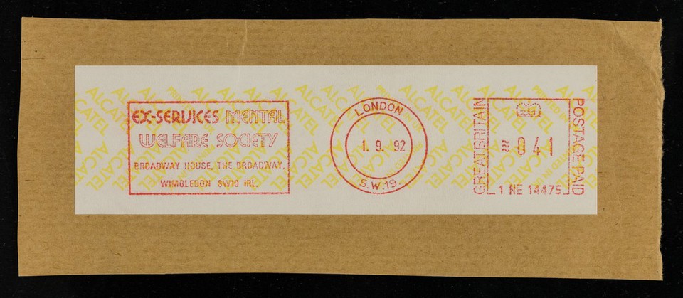 Ex-Services Mental Welfare Society : Broadway House, The Broadway, Wimbledon SW10 1RL : [Postage cancellation stamp].