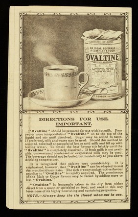 Drink "Ovaltine" for health / A. Wander Ltd.