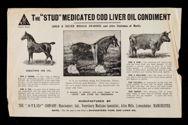 The "Stud" medicated cod liver oil liver condiment ... / manufactured by the "Stud" Company (Manchester) Ltd.