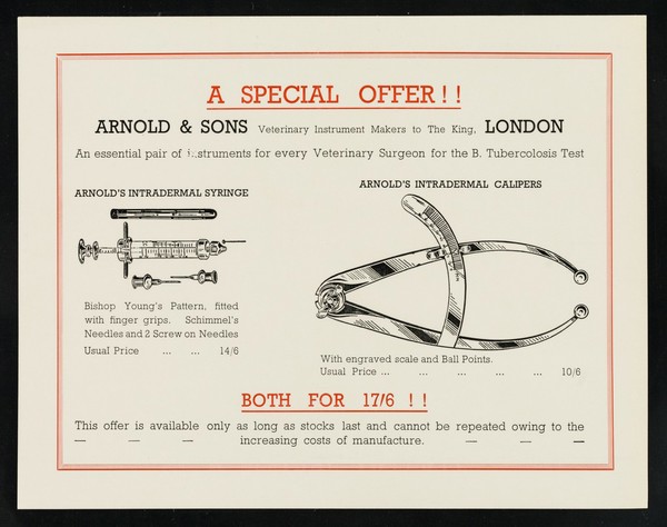 A special offer!! / Arnold & Sons.