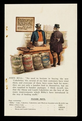 Going for a bag or two of Bibby's Dairy Cakelettes / sole manufacturers: J. Bibby & Sons.