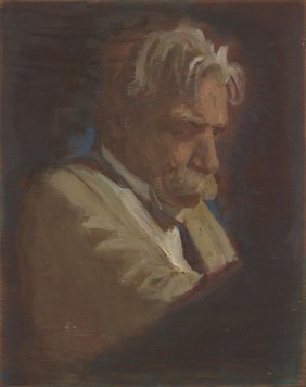 Albert Schweitzer. Oil painting by Helen Kiddall.