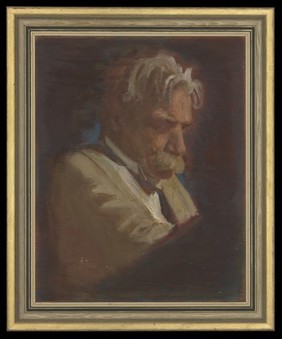 Albert Schweitzer. Oil painting by Helen Kiddall.