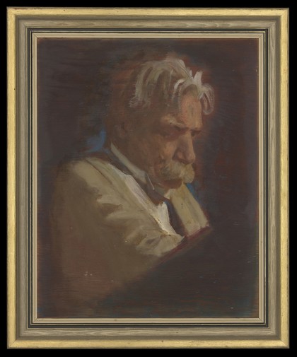 Albert Schweitzer. Oil painting by Helen Kiddall.