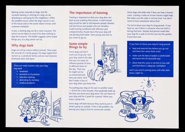 Constant barking can be avoided : here are some helpful tips / Department of the Environment, Welsh Office, Scottish Office.