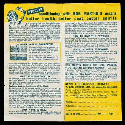 In wartime the companionship of a good dog is more valuable than ever / Bob Martin, Ltd.