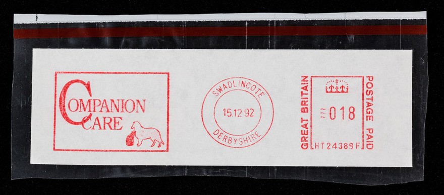 Companion Care [postage cancellation stamp].