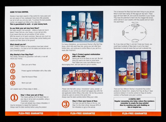 Sherley's guide to flea control : flea-free guarantee only from Sherley's : using the 4 step plan / Sherley's Ltd.