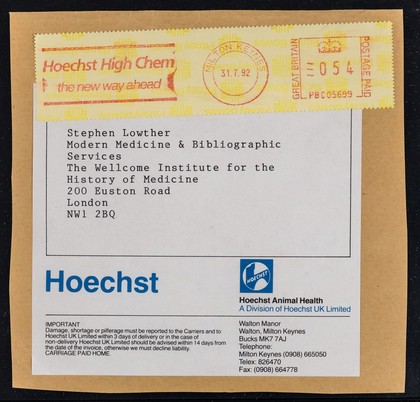 Hoechst / Hoechst Animal Health, a division of Hoechst UK Ltd.