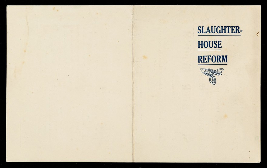 Slaughter-house reform / The Animal Defence and Anti-vivisection Society.