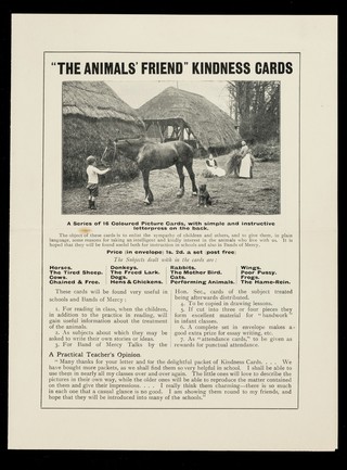 "The Animals' Friend" kindness cards / Animals' Friend Society.