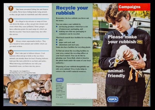 Please make your rubbish animal-friendly / RSPCA.