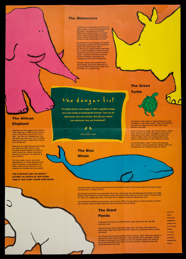 The Body Shop 90s Animals in Danger Backpack Drawstring Bag Rhino Elephant Body Shop fans are trying to cash in on eBay by flogging  main image 4