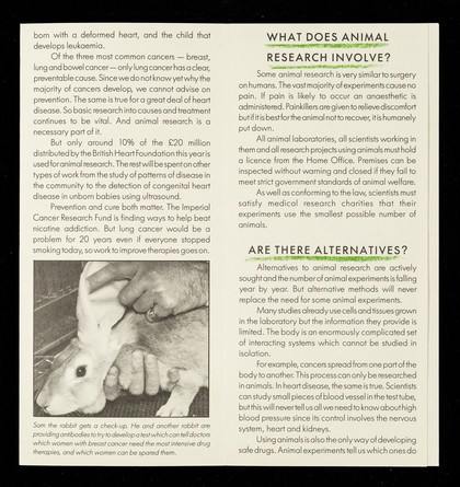 The need for animal research in medicine : crucial to past success : vital for future progress / Research for Health Charities Group.