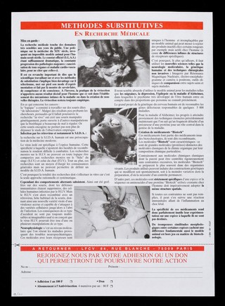 Méthodes substitutives en cosmétologie, en toxicologie / Ligue française contre la vivisection.
