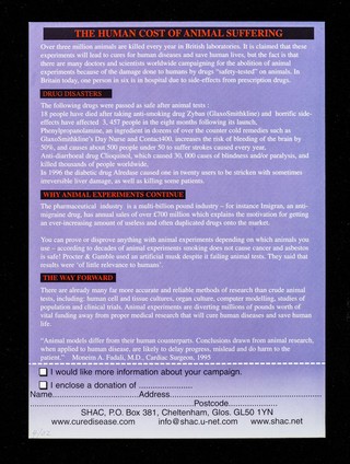 Animal testing harms humans / SHAC.