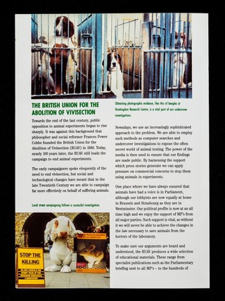 BUAV : campaigning to end animal experiments / British Union for the Abolition of Vivisection.