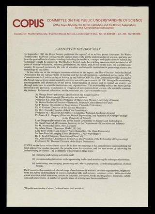 A report on the first year / COPUS.