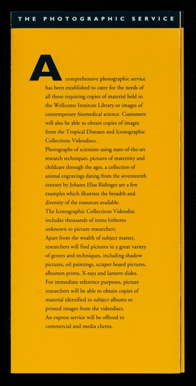 The Wellcome Centre for Medical Science : an introduction, June 1992.