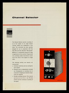High sensitivity multichannel recording by means of channel selector and "micrograph" recorder / Kipp & Zonen.